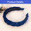 Solid Navy Blue Wide Headband Non-slip 1.18 Inch 5