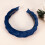 Solid Navy Blue Wide Headband Non-slip 1.18 Inch 6