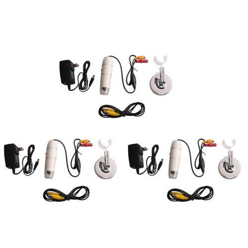 3pcs 400X-1000X USB Microscope Professional Coms Sensor TV/AV Interface Digital Microscope for Electronics US Plug 1