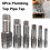 6 Pcs NPT Pipe Tap Set Threading Plumbing NPT Tap Set with Storage Case Thread Tapping Tool Kit 1