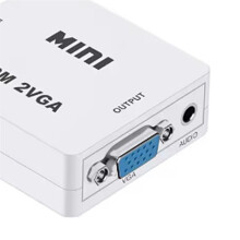 -Compatible to VGA Converter with Audio Converter Adapter for Notebook 360 DVD PS3 PC HD 1080P TV Box Projector