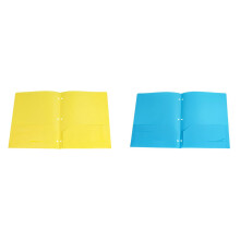 Heavy Duty Plastic File Folder with Pockets 2-Pocket Letter