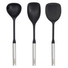 Cooks Professional 3pc Silicone Utensil Set with S-Steel Handles