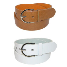 CTM Womens 35 mm Wide Basic Bridle Belt
