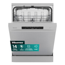 Hisense Hi4 Standard Dishwasher - Silver - B Rated