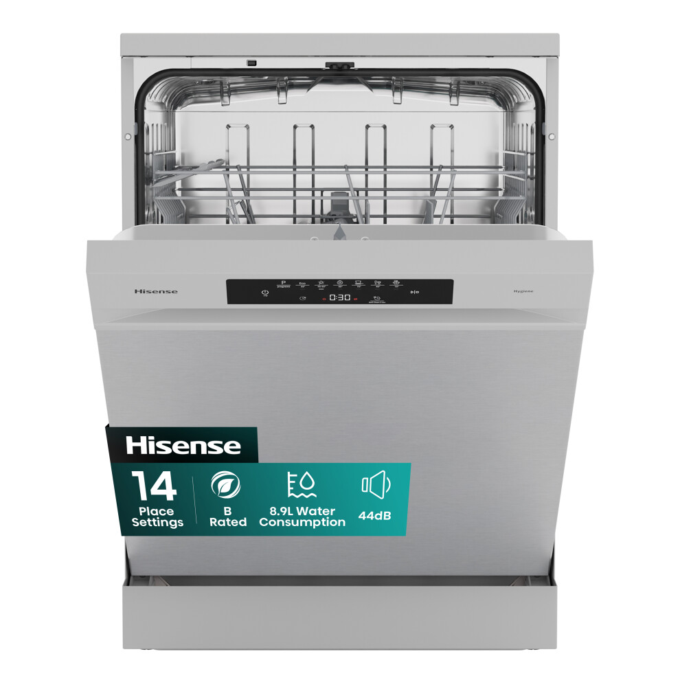 Hisense Hi4 Standard Dishwasher - Silver - B Rated