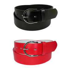 CTM Womens 35 mm Wide Basic Bridle Belt
