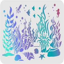 Underwater World Stencil 29.7x21 cm 1 piece