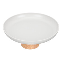 Wooden Footed Cake Tray Display Plate