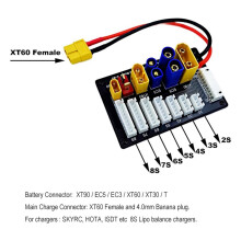 2X Placa de Carga Paralela XT90 XT30 EC3 EC5 T XT60 8S Placa Adaptadora de Equilibrio de Batería Placa Adaptadora de Carga de Batería