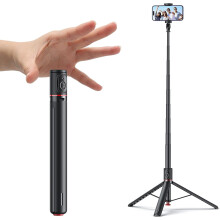 69in Auto-Open Selfie Stick Tripod with Remote and Aluminium Extendable Stand