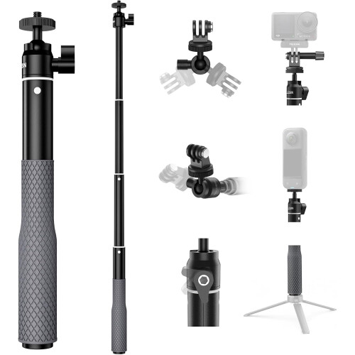 25.7in Underwater Selfie Stick with Strap for Action Cameras