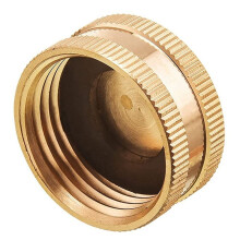 Garden Hose Female End Cap, Brass Spigot Cap with Extra 24 Washers, 3/4 Inch, 8-Pack