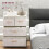 Rustic Chest of Four Fabric Drawers - Black 6