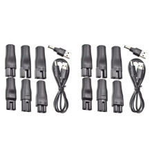 Lot de 16 Câbles D'Alimentation de Rechange 5 V avec Adaptateur USB pour Types de Tondeuses à Cheveux, Rasoirs et Tondeuses à Barbe Électriques