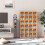 CD Storage Unit with Adjustable Shelves, 89 x 130.5 cm, Beech Wood Finish 4