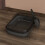 DAMAI Cat Litter Box Black Open-Top Semi-Closed Portable 6