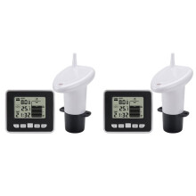 2X Ultrasonic Wireless Water Tank Liquid Level Meter with Temperature Sensor Level Monitor Display