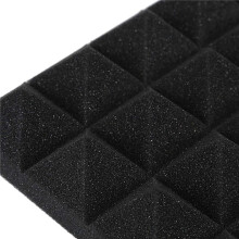 36X Tuiles de Mousse Acoustiques de Charbon de Bois Panneaux de Mousse D'Insonorisation Rembourrage Studio Sound 2 x 10 x 10 Pouces (Bleu Noir)