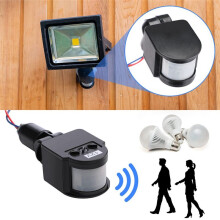 9 DéTecteurs de Mouvement Noir DéTecteur de Mouvement Interrupteur de LumièRe ExtéRieur Pir Courant Continu 12V Capteur de Mouvement Capteur Pir