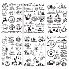 Christmas Candle Water Transfer Stickers 3/2/1 PCS Xmas