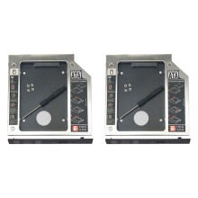 2X DeuxièMe Disque Dur 9,0 mm Disque Dur SSD Baie Optique Ultra Fine Tout en Aluminium