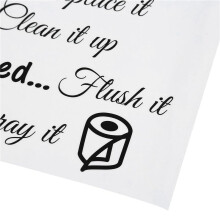 10X Toilet RÈGles de la Salle de Bains Amovible Sticker Mural Vinyle Art Stickers DIY Home Decor