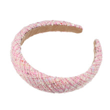 Retro Fabric Hair Headband for Women Pink 6.1 x 5.31 x 1.38
