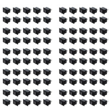 100 Pcs SPST Noir 2 Broches Interrupteur A Bascule AC 125V 10A 250V 6A