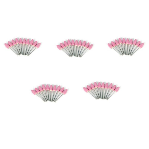 50Pcs Abrasive Mounted Stone for  Accessories Grinding Stone Wheel  for  Rotary Tools Bullet-Shape