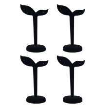 4X Velours Boucle D'Oreille Présentoir Accessoires Boucles D'Oreilles Support Support Stockage 12 cm X 7 cm (Noir)