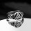 Brass Finger Ring with Knot Pattern Silver US Size 9 1