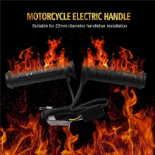 2X 7/8 Moto Guidon Chauffant ÉLectrique Hot Grips 12V Poignée Réchauffeur 22mm Température Réglable Moto Accessoires