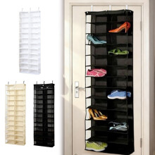 Clear Door Hanging Shoe Rack 26 Pocket 63x22x6.3 Inch