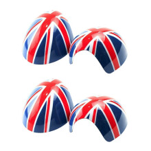 4x Voiture Côté Porte Rouge Bleu Drapeau Britannique Couvertures de Miroir pour  Cooper R55 R56 R57 R58 R60 R61 Miroir Rabattable électriquement