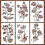 Floral Stencil Set Reusable Wood Wall Decor 6 Patterns 1