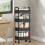 Kitchen Storage Cart with Drawers 4-Tier Black 1