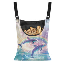 Sea Dolphin Rainbow Clothespin Holder Bag 2-Piece