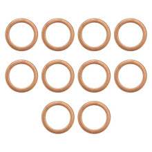 10 Pcs de cuivre 12 mm x 17 mm x 1.5 mm cuivre ecraser la Rondelle anneau plat Joint d'etancheite