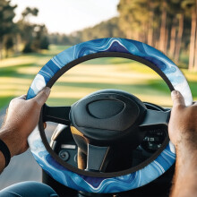 Marble Print Golf Cart Steering Wheel Cover 13 inch