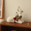 Christmas Reindeer Scene Decorations Plastic White Tabletop 1