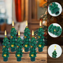AuroraX Waterproof Christmas Tree Candles 5.1 Inch