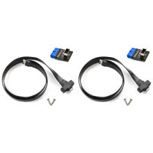 2X USB 3.1 Type C Front Panel Header Extension Cable 50 Cm, USB 3.1 Type E to USB 3.1 Type C Cable,Gen 2 10 Gbps Cable