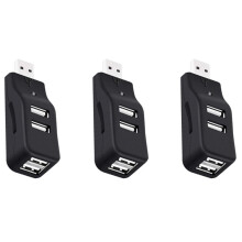 3X 4 Port USB Hub,  USB 2.0 Daten Hub Splitter, Klein, Tragbar, für PC, Laptop, Notebook,  XPS,  und Mehr