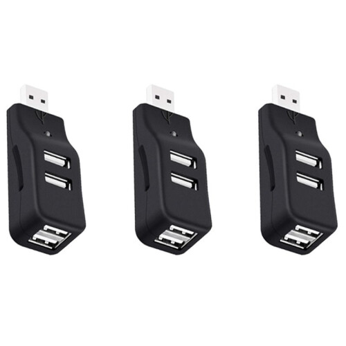3X 4 Port USB Hub,  USB 2.0 Data Hub Splitter Small Portable, for PC, Laptop, Notebook PC,  XPS,