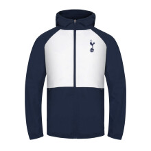 Tottenham Hotspur FC Official Mens Shower Jacket Windbreaker White Medium