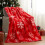 Red Christmas Throw Blanket Soft Plush 1-Pack 1