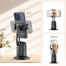 P05 AI Follow Gimbal 360 Rotation Face Tracking Stabilisateur Filming Portable Desktop Support de Téléphone Portable pour Live/Photo