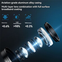 APEXEL Objectif Macro 10-20X avec Zoom HD et Micro-Objectif pour Téléphone avec Éclairage LED pour Smartphone et Macro-Cils.