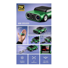 Caméra Porte-Clés 2K avec Pouce Intégré, Caméra D'Action Rétro, Compatible Carte Mémoire, Caméscope, Enregistreur Vidéo, Collier Caméra C